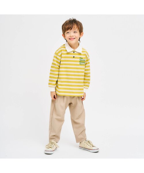 apres les cours（アプレレクール）の「テーパードタックパンツ（その他パンツ・キッズ・インディゴブルー/チェック/チャコール/ベージュ・90/100/110/120/80/130）」の5枚目の写真