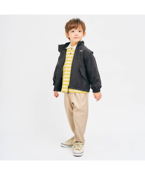 apres les cours（アプレレクール）の「テーパードタックパンツ（その他パンツ・キッズ・インディゴブルー/チェック/チャコール/ベージュ・90/100/110/120/80/130）」の7枚目の写真