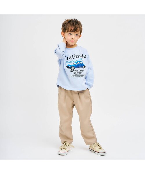 apres les cours（アプレレクール）の「テーパードタックパンツ（その他パンツ・キッズ・インディゴブルー/チェック/チャコール/ベージュ・90/100/110/120/80/130）」の8枚目の写真