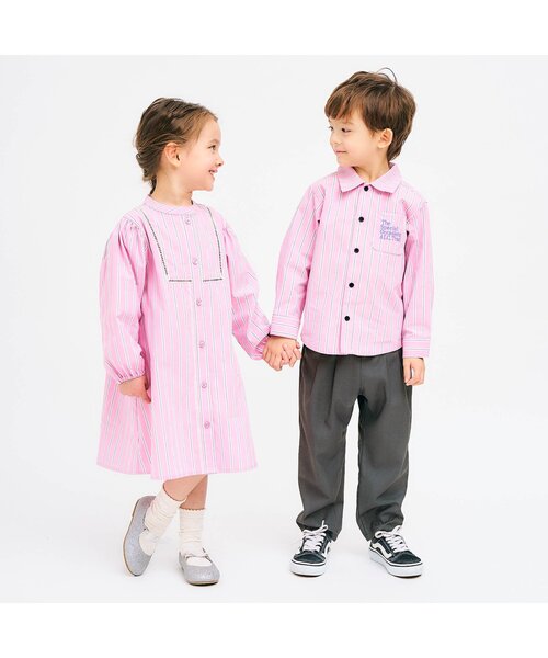 apres les cours（アプレレクール）の「テーパードタックパンツ（その他パンツ・キッズ・インディゴブルー/チェック/チャコール/ベージュ・90/100/110/120/80/130）」の11枚目の写真