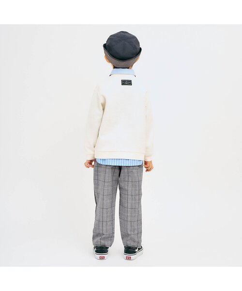 apres les cours（アプレレクール）の「テーパードタックパンツ（その他パンツ・キッズ・インディゴブルー/チェック/チャコール/ベージュ・90/100/110/120/80/130）」の14枚目の写真