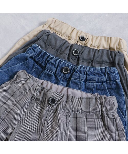 apres les cours（アプレレクール）の「テーパードタックパンツ（その他パンツ・キッズ・インディゴブルー/チェック/チャコール/ベージュ・90/100/110/120/80/130）」の17枚目の写真