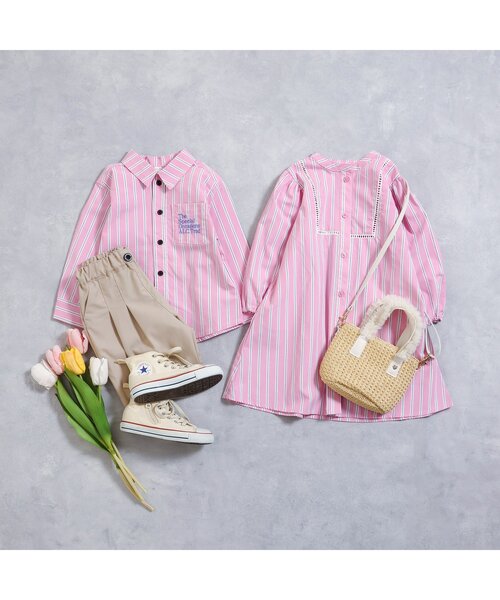 apres les cours（アプレレクール）の「テーパードタックパンツ（その他パンツ・キッズ・インディゴブルー/チェック/チャコール/ベージュ・90/100/110/120/80/130）」の20枚目の写真