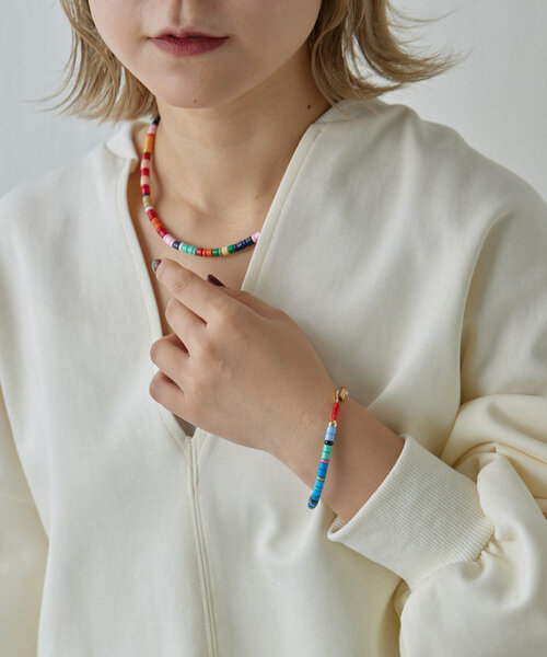 《WEB＆一部店舗カラーあり/カラフル》マルチカラーブレスレット（ブレスレット）｜ear PAPILLONNER（イアパピヨネ）