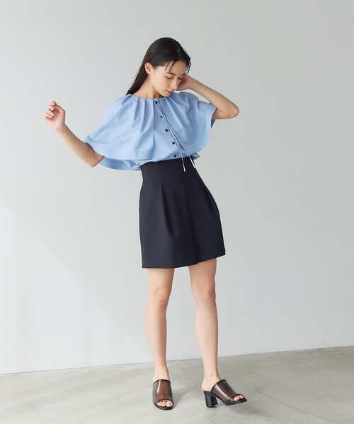 ◉匿名配送未使用品◉EMMEL REFINES EM ステッチ ケープ ブラウス UNITED ARROWS green label relaxing｜<EMMEL REFINES>EM
