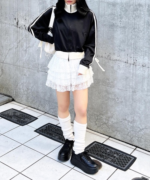 INGNI（イング）の「レースフリルミニスカパン／Ａ（スカート・レディース・オフホワイト/ブラック・FREE）」の11枚目の写真
