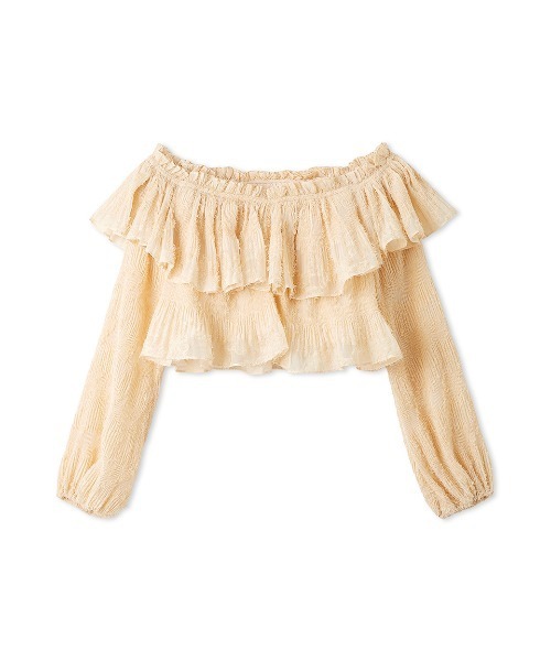 ジャガードプリーツクロップドブラウス SNIDEL｜ジャガードプリーツクロップドブラウス | Rakuten