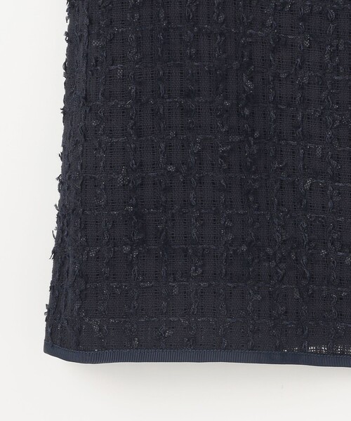 ANY SIS（エニィスィス）の「リボンヤーンシアーツイード ジャケット（ノーカラージャケット・レディース・ネイビー系/ホワイト系・2）」の13枚目の写真