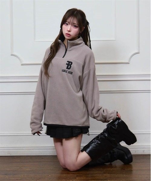 FickleBebe(フィクルベベ)の「FBギャザーロングブーツ(ブーツ・レディース・シルバー/ブラック・MEDIUM/LARGE)」の11枚目の写真