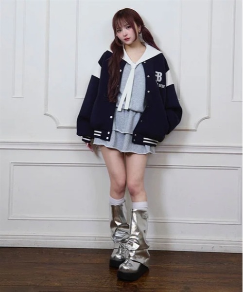 FickleBebe(フィクルベベ)の「FBギャザーロングブーツ(ブーツ・レディース・シルバー/ブラック・MEDIUM/LARGE)」の14枚目の写真