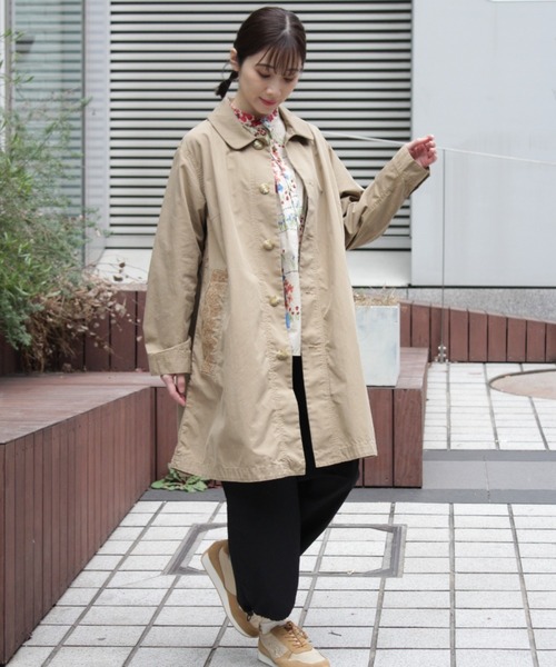 SUPER HAKKA（スーパーハッカ）の「コットンポリエステルストレッチ　ワンポイントタブ刺繍ドロストパンツ（その他パンツ・レディース・ブラック/グレー/カーキ・S/M）」の7枚目の写真