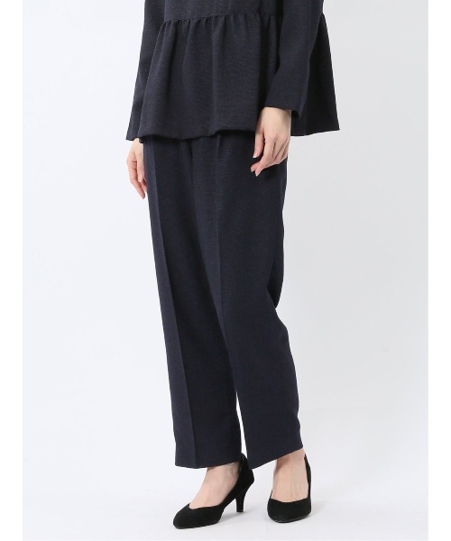 m.f.editorial（エムエフエディトリアル）の「【裾部分加工済】m.f.エディトリアル レディース ツイード ストレートパンツ(セットアップ可能)（その他パンツ・レディース・ネイビー/アイボリー・MEDIUM/LARGE）」の2枚目の写真