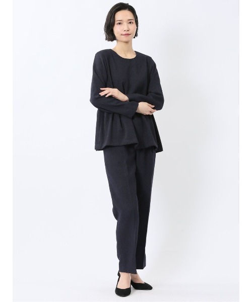 m.f.editorial（エムエフエディトリアル）の「【裾部分加工済】m.f.エディトリアル レディース ツイード ストレートパンツ(セットアップ可能)（その他パンツ・レディース・ネイビー/アイボリー・MEDIUM/LARGE）」の19枚目の写真