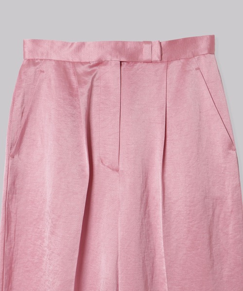 セール】TRIACETATE LINEN WIDE PANTS / トリアセテートリネン