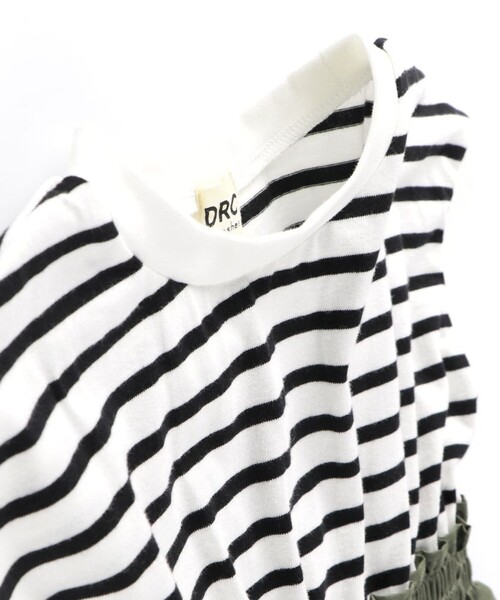 DRC branshes（ディーアールシーブランシェス）の「【WEB限定/DRC】ウエスト切替ドッキング半袖ワンピース（ワンピース・キッズ・ブラック/ベージュ/カーキオリーブ・110/120/130/140/150）」の12枚目の写真
