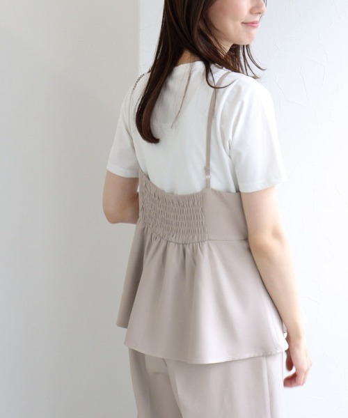 Pierrot（ピエロ）の「ペプラムオールインワン（つなぎ/オールインワン・レディース・ネイビー/ベージュ・PM/M/L）」の14枚目の写真