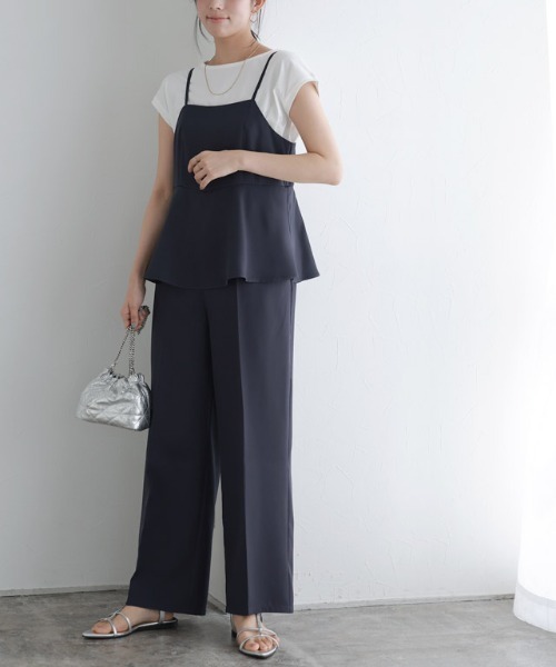 Pierrot（ピエロ）の「ペプラムオールインワン（つなぎ/オールインワン・レディース・ネイビー/ベージュ・PM/M/L）」の18枚目の写真