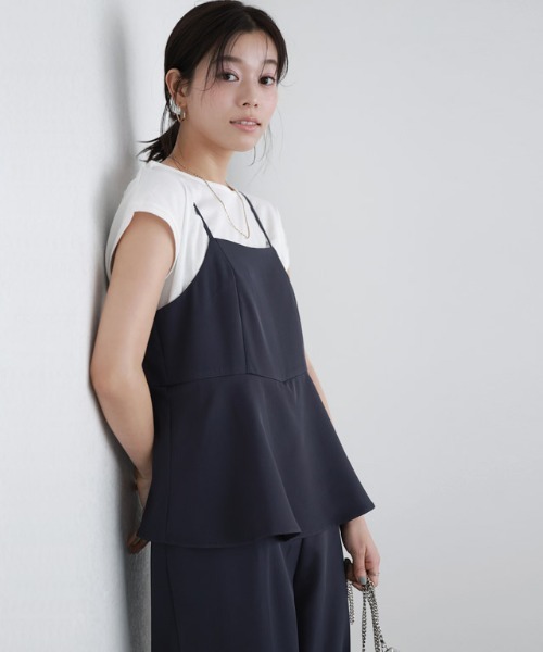 Pierrot（ピエロ）の「ペプラムオールインワン（つなぎ/オールインワン・レディース・ネイビー/ベージュ・PM/M/L）」の21枚目の写真