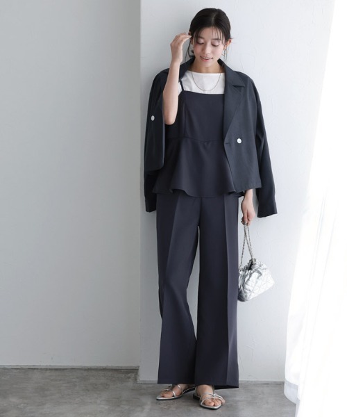 Pierrot（ピエロ）の「ペプラムオールインワン（つなぎ/オールインワン・レディース・ネイビー/ベージュ・PM/M/L）」の22枚目の写真