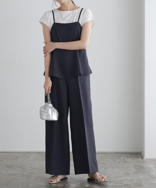 Pierrot（ピエロ）の「ペプラムオールインワン（つなぎ/オールインワン・レディース・ネイビー/ベージュ・PM/M/L）」の16枚目の写真