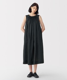 〔MUJI Labo〕婦人　ラミーノースリーブタックワンピース