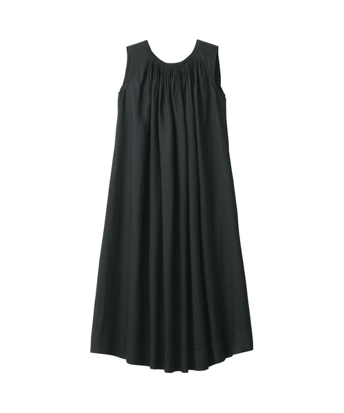 MUJI Labo（ムジラボ）の「〔MUJI Labo〕婦人　ラミーノースリーブタックワンピース（ワンピース・レディース・イエロー系/ブラック・M/S/XL/L）」の8枚目の写真