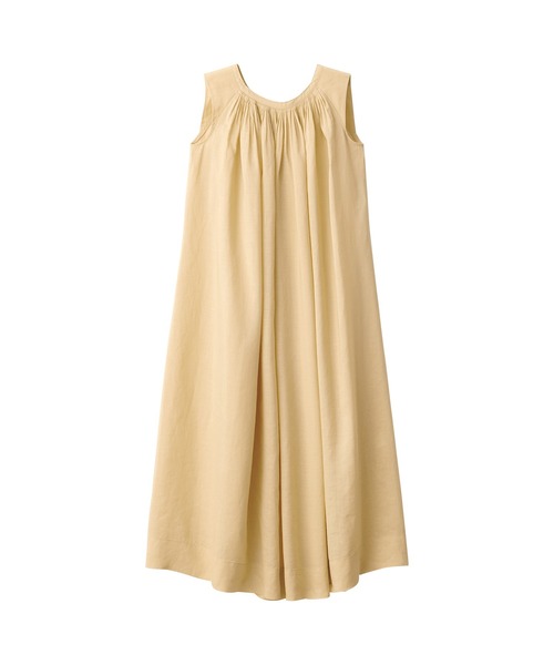 MUJI Labo（ムジラボ）の「〔MUJI Labo〕婦人　ラミーノースリーブタックワンピース（ワンピース・レディース・イエロー系/ブラック・M/S/XL/L）」の15枚目の写真