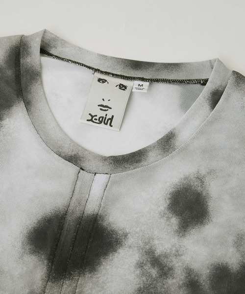X-girl(エックスガール)の「DRAWSTRING MESH TOP(Tシャツ/カットソー・レディース・ブラック/ブルー・S/M)」の4枚目の写真