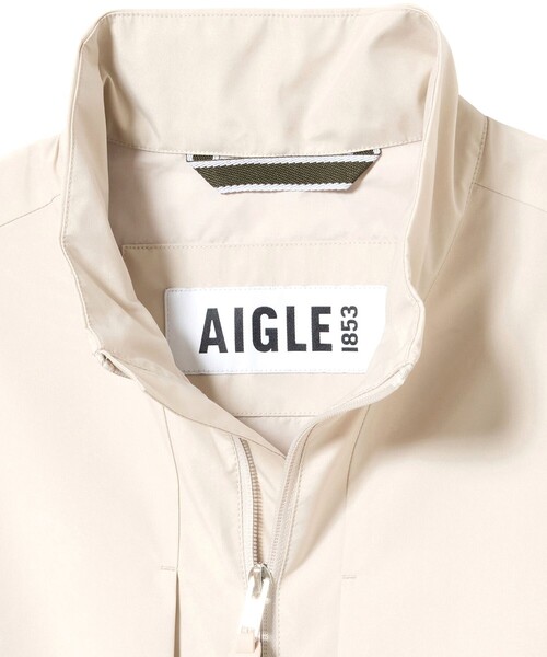 AIGLE（エーグル）の「GORE-TEX ゴアテックスウインドストッパー(R) 防風 撥水 透湿 スリーブレスベスト（ベスト・メンズ・オフホワイト/ダークブルー・L/S/M）」の14枚目の写真