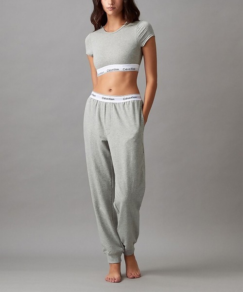 Calvin Klein(カルバン・クライン)の「【Calvin Klein / カルバン クライン】 ジョガー スウェット パンツ ウエストロゴ(スウェットパンツ・レディース・グレー/ブラック・XS/M/S/L)」の9枚目の写真