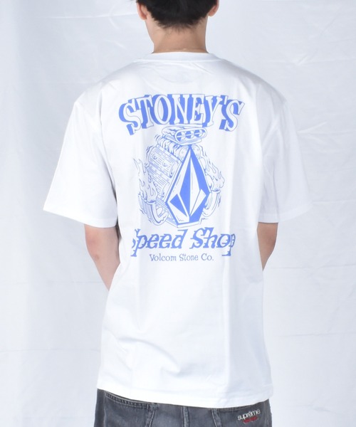 VOLCOM（ボルコム）の「VOLCOM/ボルコム 半袖Tシャツ バックプリント A5202500（Tシャツ/カットソー・メンズ・ブラック/ホワイト・M/L/XL）」の2枚目の写真