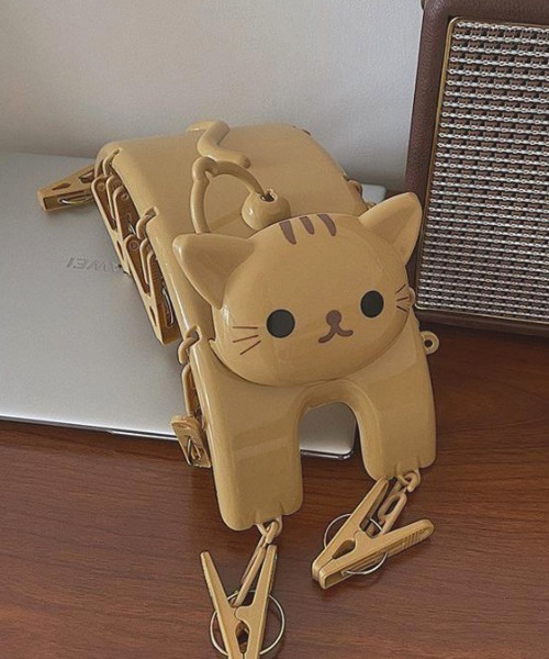 Made in I（メイドインアイ）の「キャットピンチハンガー（ランドリーグッズ・レディース・ベージュ・FREE）」の4枚目の写真