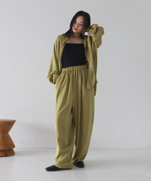美品　リグ　Lig.　レディース　コクーンパンツ　M＋　ブラック カーブパンツ レディース バルーンパンツ ワイドパンツ コクーン