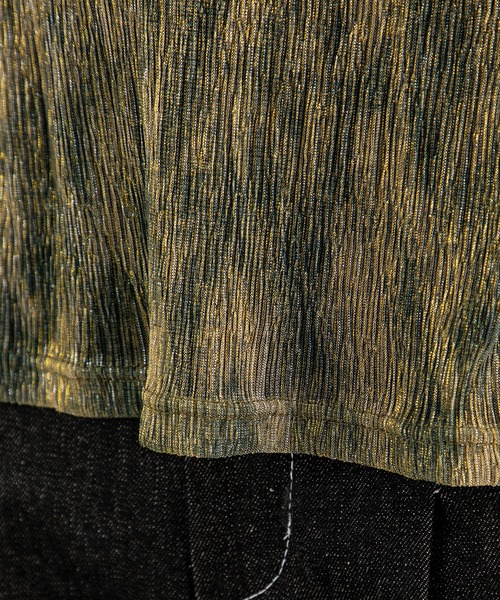 MILLION CARATS（ミリオンカラッツ）の「華やかさを纏う！大人の余裕を感じるシアー×ラメのニュアンストップス（シャツ/ブラウス・レディース・ブラック/グリーン/ブラウン/ベージュ・FREE）」の7枚目の写真