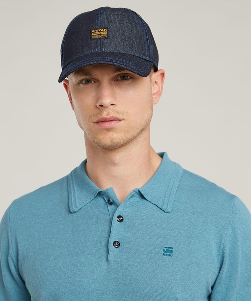 G-STAR（ジースター）の「KNITTED POLO/ワンポイントリネンニットポロ（ポロシャツ・メンズ・ブルー系その他・LARGE/MEDIUM/SMALL/X-LARGE/X-SMALL）」の5枚目の写真