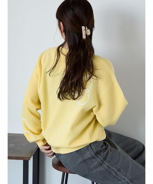 ehka sopo（エヘカソポ）の「コード花刺繍カーディガン（カーディガン/ボレロ・レディース・オフホワイト/イエロー/サックスブルー/モカ・F）」の8枚目の写真