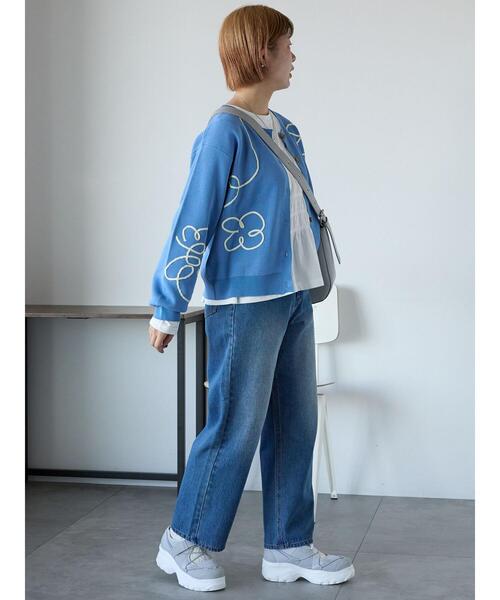 ehka sopo（エヘカソポ）の「コード花刺繍カーディガン（カーディガン/ボレロ・レディース・オフホワイト/イエロー/サックスブルー/モカ・F）」の19枚目の写真