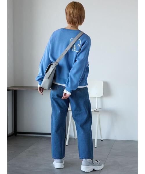 ehka sopo（エヘカソポ）の「コード花刺繍カーディガン（カーディガン/ボレロ・レディース・オフホワイト/イエロー/サックスブルー/モカ・F）」の20枚目の写真