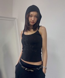 FOLLOWIN | Y2Kフード付きタンクトップ(キャミソール)