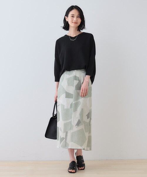 INDIVI（インディヴィ）の「【洗える】コットンリネン ドルマンニット（ニット/セーター・レディース・ナチュラル/ブラック/グリーン/ホワイト・38/34/15 /13/05）」の10枚目の写真