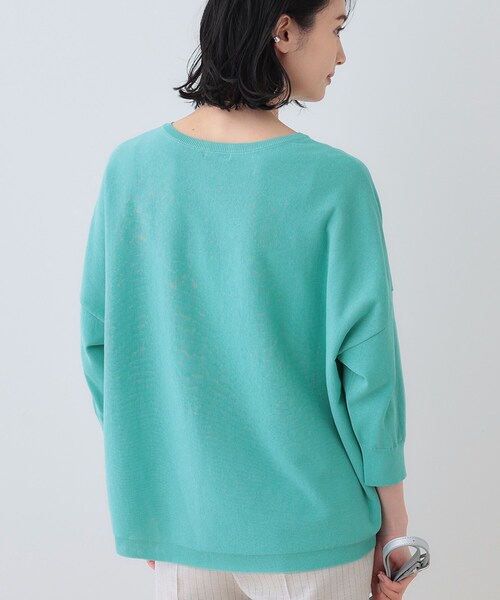 INDIVI（インディヴィ）の「【洗える】コットンリネン ドルマンニット（ニット/セーター・レディース・ナチュラル/ブラック/グリーン/ホワイト・38/34/15 /13/05）」の13枚目の写真