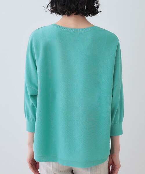 INDIVI（インディヴィ）の「【洗える】コットンリネン ドルマンニット（ニット/セーター・レディース・ナチュラル/ブラック/グリーン/ホワイト・38/34/15 /13/05）」の22枚目の写真