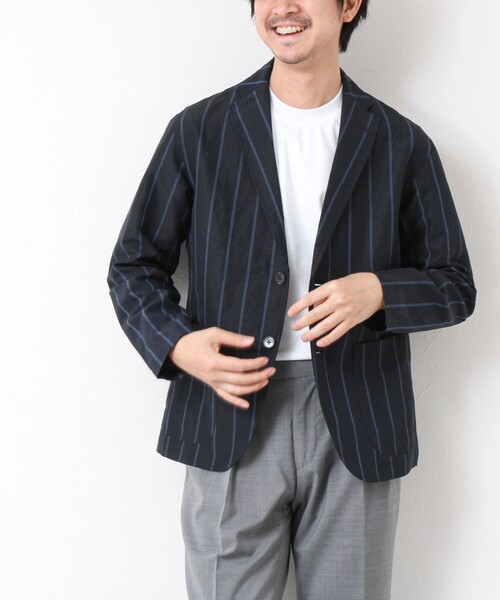 NOLLEY’S(ノーリーズ)の「キュプラリネン イージージャケット 25SS(テーラードジャケット・メンズ・ネイビー/ベージュ系その他・S/M/L/XL)」の10枚目の写真