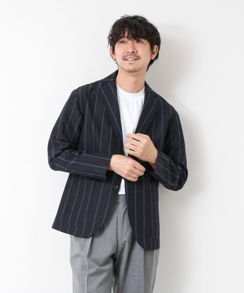 NOLLEY’S(ノーリーズ)の「キュプラリネン イージージャケット 25SS(テーラードジャケット・メンズ・ネイビー/ベージュ系その他・S/M/L/XL)」の13枚目の写真