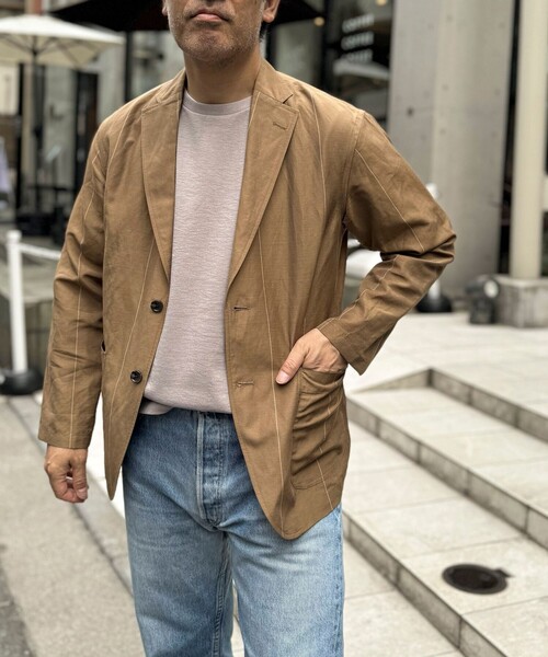 NOLLEY’S(ノーリーズ)の「キュプラリネン イージージャケット 25SS(テーラードジャケット・メンズ・ネイビー/ベージュ系その他・S/M/L/XL)」の20枚目の写真