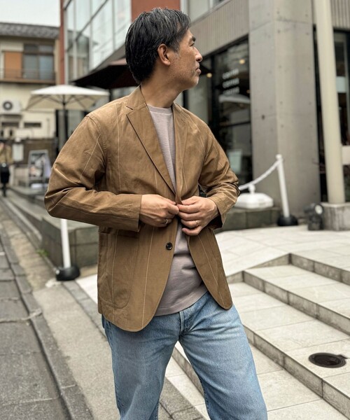 NOLLEY’S(ノーリーズ)の「キュプラリネン イージージャケット 25SS(テーラードジャケット・メンズ・ネイビー/ベージュ系その他・S/M/L/XL)」の22枚目の写真