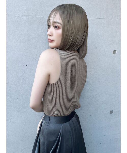 MURUA（ムルーア）の「バイカラーリブニットタンク（ニット/セーター・レディース・ホワイト/ベージュ/パープル/ブラック・FREE）」の7枚目の写真
