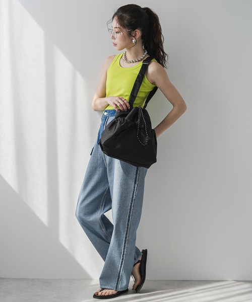 サテンドロストリングショルダーバッグ（ショルダーバッグ