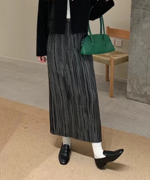 aimoha(アイモハ)の「シンプルストレートロングスカート(スカート・レディース・ベージュ/ダークグレー・SMALL/MEDIUM)」の7枚目の写真