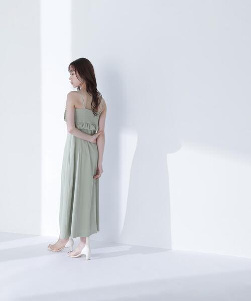 NATURAL BEAUTY BASIC(ナチュラルビューティーベーシック)の「◇フロントフリルキャミワンピース(ワンピース・レディース・ライトグリーン/ブラック・MEDIUM/P/S)」の18枚目の写真